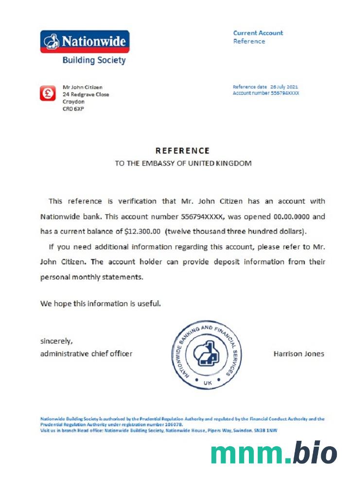 Przykład ogólnokrajowego odniesienia w Wielkiej Brytanii w formatach Word i PDF